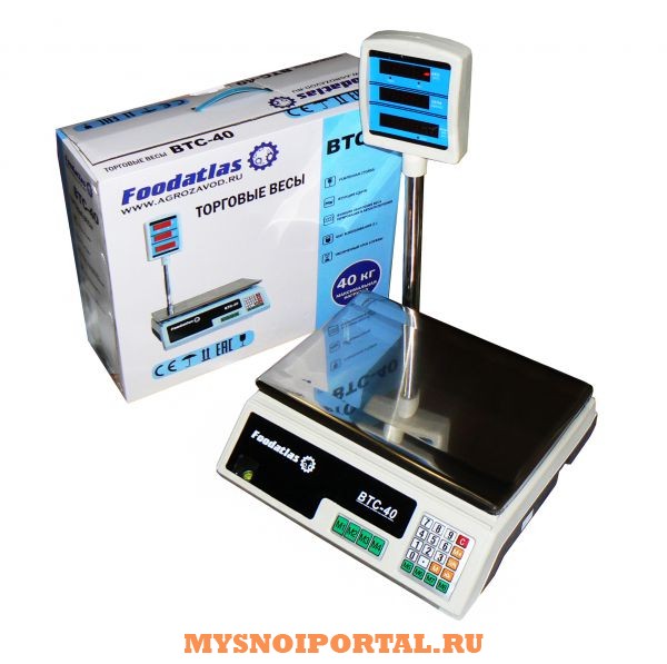 Торговые весы Foodatlas 40кг/2гр Втс-40 Челябинск - изображение 1
