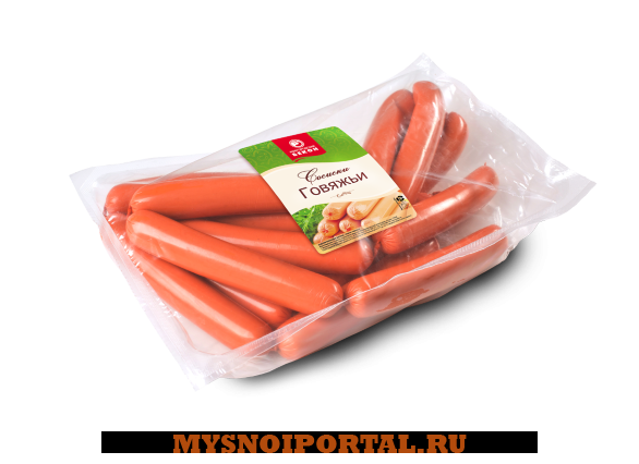 Сосиски Говяжьи в газ.упак. (ср.вес. 500 гр) Великий Новгород - изображение 1