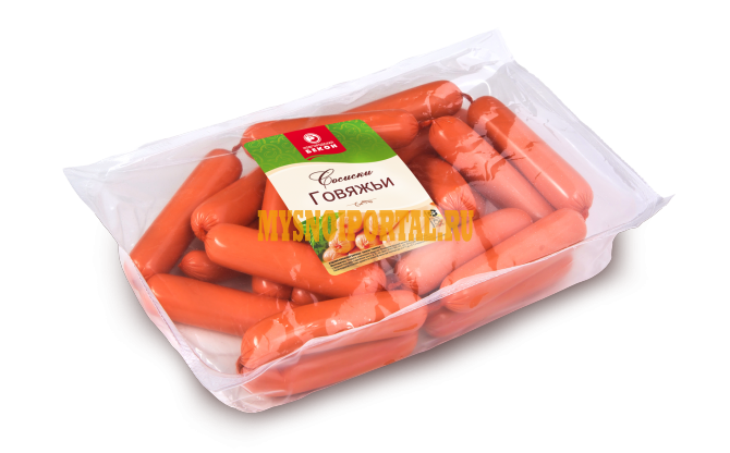 Сосиски «говяжьи» в газ.ср. (ср.вес 1 кг.) Великий Новгород - изображение 1