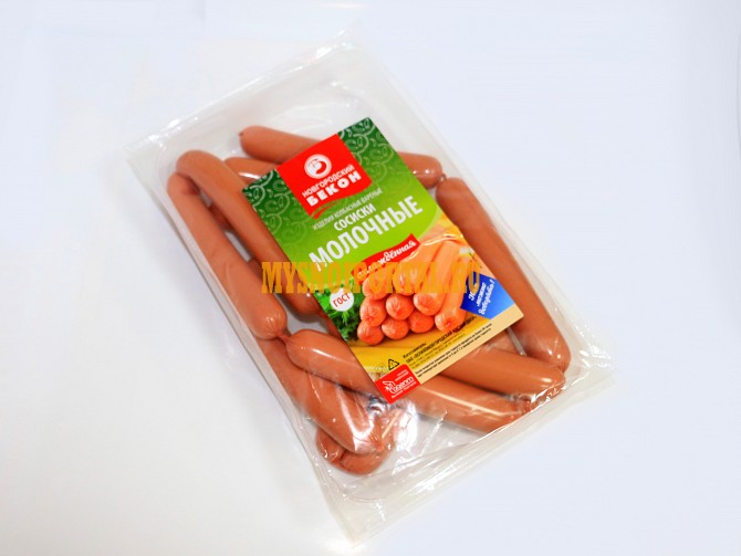 Сосиски Молочные Гост* в газ.ср.(ср.вес 1 кг.) Великий Новгород - изображение 1