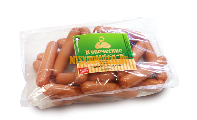 Сосиски «сливочные Особые» в газ.ср. ( ср.вес 1 кг.) Великий Новгород - изображение 1