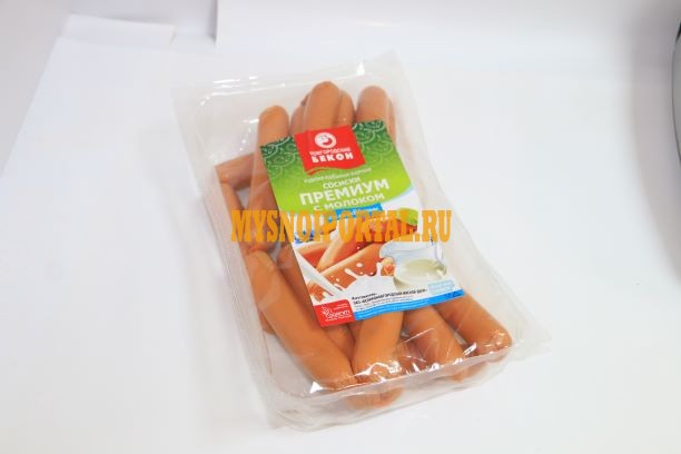 Сосиски Премиум с молоком в газ.ср. ( ср.вес 1 кг.) Великий Новгород - изображение 1