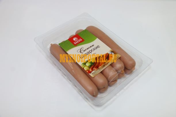 Сосиски Баварские в н/о в газ.уп. 500 гр Великий Новгород - изображение 1