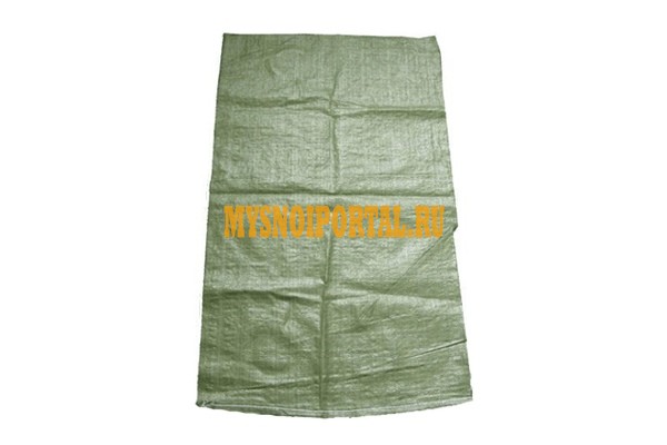 Мешок полипропиленовый зеленый, эконом Москва - изображение 1