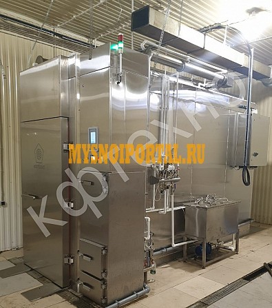 Корпусная термокамера коптильно-варочная с холодом на две загрузочные рамы КФТЕХНО (Россия) Малоярославец - изображение 1