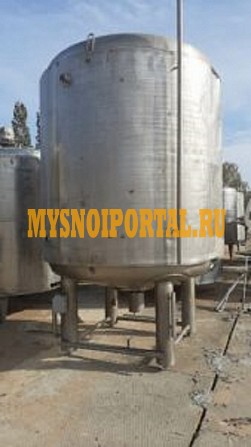 Емкость нержавеющая (стерил-танк), объем -10 куб.м., вертикальная, рубашка, термос Москва - изображение 1