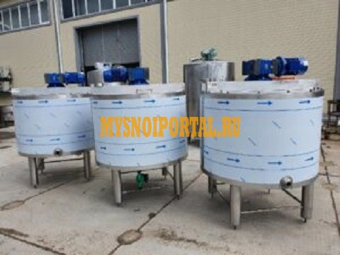 Новая нержавеющая емкость, объем — 0, 6 куб.м., рубашка, эл. нагрев, термос, рамная мешалка Москва - изображение 1