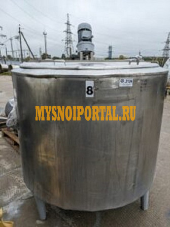 Емкость нержавеющая, объем — 1 куб.м., ОПБ-1000, рубашка, термос, мешалка, инв 2126 Москва - изображение 1