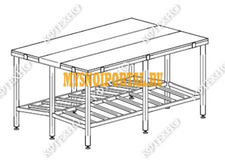 Стол разделочный на 6 рабочих мест 2900х1500х860мм КФТЕХНО (Россия) Малоярославец - изображение 1