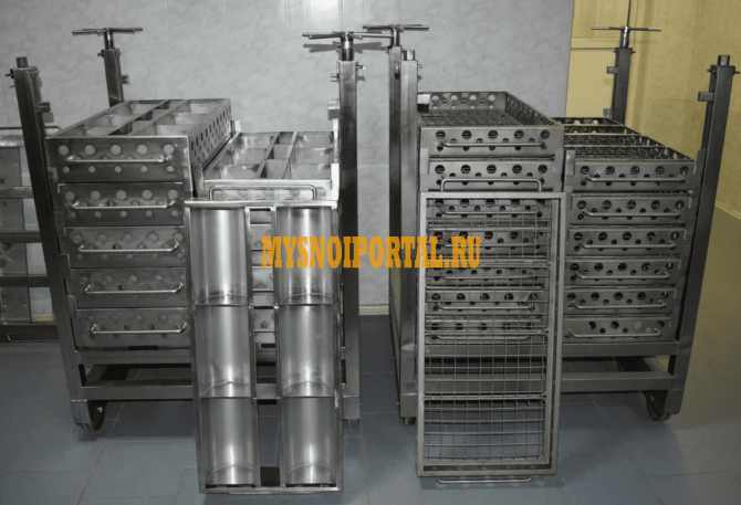 Пресс-рама 5 уровней для формирования мясных деликатесов (формы 330х200х100мм 12 шт на уровне) КФТЕХ Малоярославец - изображение 1