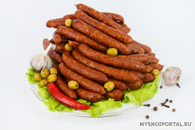 Колбаски п/к Охотничьи в/с ГОСТ Р 53588-2009 Екатеринбург - изображение 1