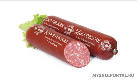 Варёно-копчёная колбаса «Московская» ручной вязки Москва - изображение 1